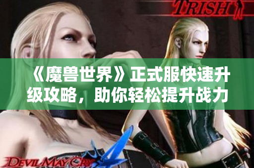 《魔兽世界》正式服快速升级攻略，助你轻松提升战力！