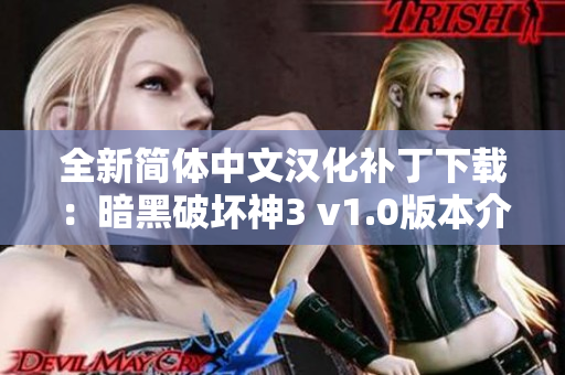 全新简体中文汉化补丁下载：暗黑破坏神3 v1.0版本介绍