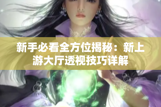 新手必看全方位揭秘：新上游大厅透视技巧详解