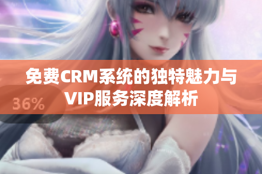 免费CRM系统的独特魅力与VIP服务深度解析