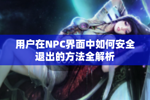 用户在NPC界面中如何安全退出的方法全解析