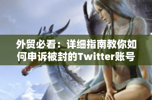 外贸必看：详细指南教你如何申诉被封的Twitter账号