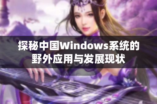 探秘中国Windows系统的野外应用与发展现状