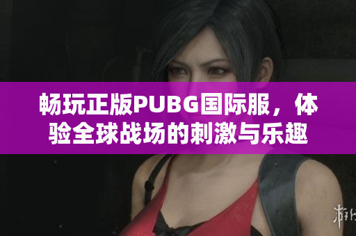 畅玩正版PUBG国际服，体验全球战场的刺激与乐趣